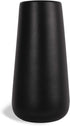 SANFERGE Ceramic Flower Vase for Home Décor Office Decoration, 8 Inch, Black