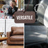 Gray Instant MastaPlasta Leather Repair Patch, Self-Adhesive Premium Leather Repair Patch for Upholstery, Sofa, Car Seat, Bags. Pressed Edge for neatest Finish. 8 x 4 in (20 x 10 cm)