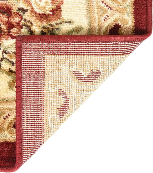 Unique Loom Versailles Collection Traditional Classic Floral Motif Area Rug (2' 2 x 3' 0 Rectangular, Burgundy/ Ivory)