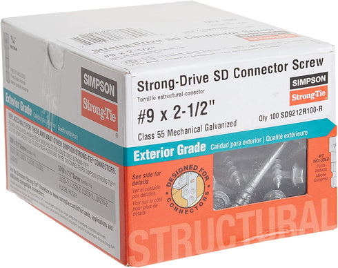 Simpson Strong-Tie SD9212R100#9x2.5 Conn Screw