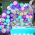 145 Pieces Mermaid Party Balloon Garland Kit, Mermaid Tail Balloon Garland Plush Fish Net Under The Sea Banner for Girls Mermaid Ocean Birthday Baby Shower Party Supplies Decorations