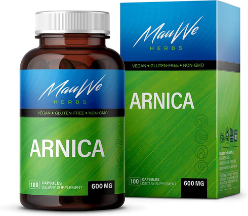 Arnica Capsules - Arnica Pills for Bruising and Swelling - Arnica Supplements for Arthritis, Joint & Back Pain, & Natural Pain Relief Arnica Homeopathic Arnica Montana - Non-GMO 100 Caps