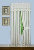 Today's Curtain Hellina Tapework Valance, 14-Inch, White - Hellina CA1800K