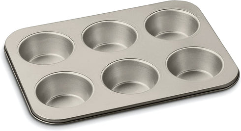 Cuisinart Chef's Classic Nonstick Bakeware 6-Cup Jumbo Muffin Pan, Champagne