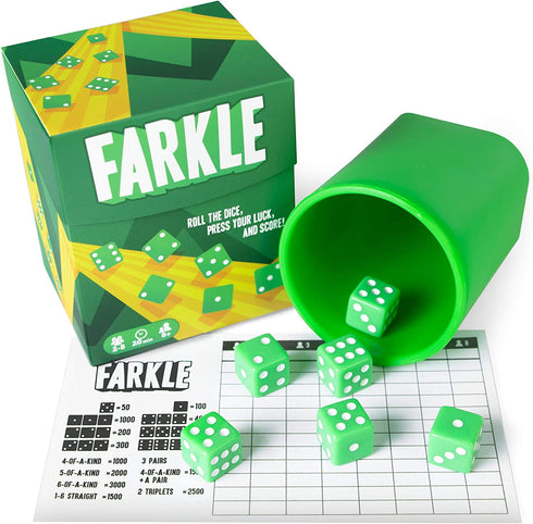 Farkle: The Family Dice Game | Fun Dice Game for Game Nights | 1 Cup & Dice | 1 Player Game Only