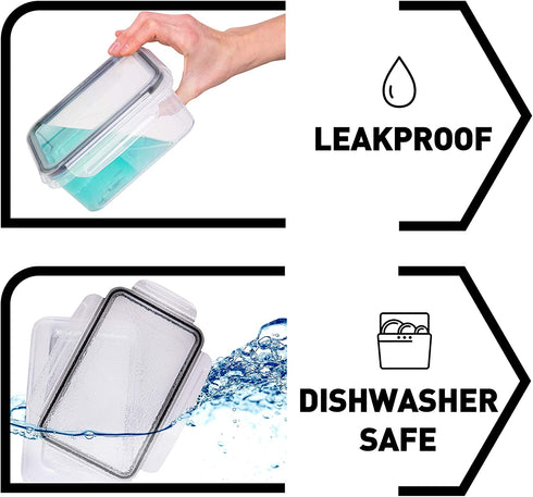 Fullstar (9 Pack) Food Storage Containers with Lids - Plastic Food Containers with Lids - Plastic Containers with Lids BPA-Free - Leftover Food Containers - Airtight Leak Proof Food Container
