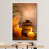 wall26 Canvas Print Wall Art Massage Stones with Atmospheric Candles Floral Nature Photography Realism Zen Scenic Relax/Calm Multicolor for Living Room, Bedroom, Office - 24"x36"