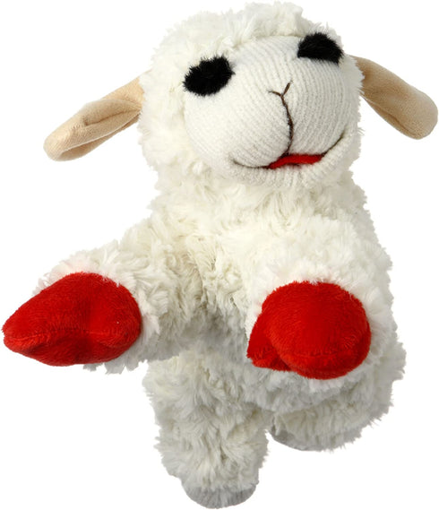 Multipet Plush Dog Toy, Lambchop, 10", White/Tan