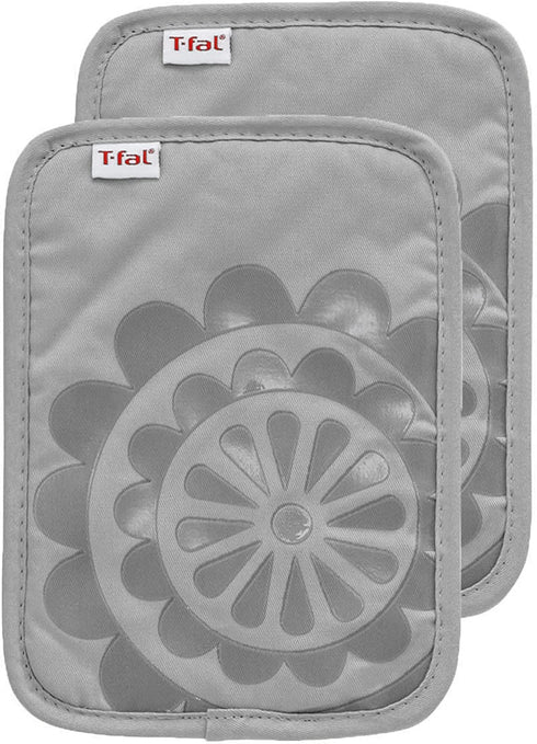 T-fal Textiles 97165 Pot Holder, 2 Pack, Gray