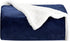HBlife Sherpa Throw Blanket for Couch 50X60 Inches, Super Cozy Fuzzy Fleece Warm Plush Decorative Cabin Reversible Thick Blankets and Throws for Bed Sofa, Navy