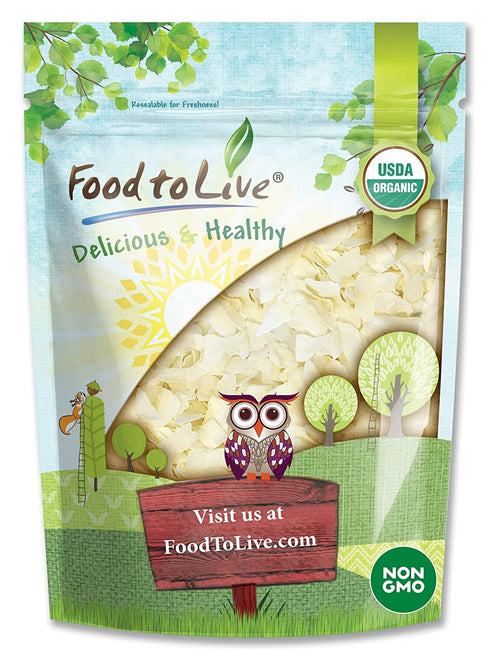 Organic Coconut Chips, 12 Ounces - Non-GMO, Kosher, Raw, Desiccated, Unsweetened, Unsulfured, Dried Flakes, Vegan, Keto, Bulk, Great for Baking
