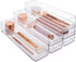 STORi Clear Plastic Drawer Organizers 12" x 3" x 2" l Set of 6