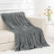 RECYCO Fleece Throw Blanket for Couch, Super Soft Cozy Blanket Throw for Bed Sofa 50"x60", Grey