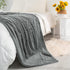 RECYCO Fleece Throw Blanket for Couch, Super Soft Cozy Blanket Throw for Bed Sofa 50"x60", Grey