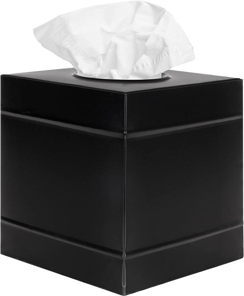 Autumn Alley Farmhouse Black Tissue Box Cover Industrial Chic Metal Tissue Box Holder Perfect Farmhouse Style Decor Corrosion and Rustproof Easy to Refill Versatile in Design