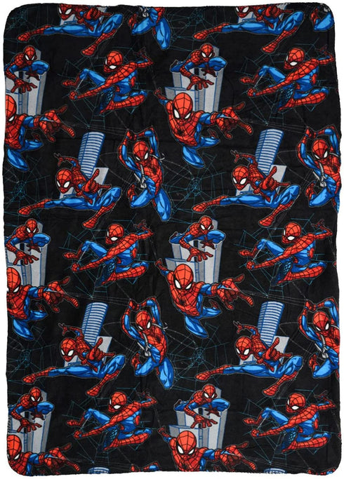 UPD U.P.D., Inc. Dark Spiderman Fleece Blanket - Warm and Cozy Spider-Man Throw for Kids, Soft Spider Man Plush Snuggle Girls Boys Bedroom Size 45x60 Inch, B09F5LR2FJ