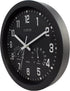 La Crosse 404-2631 12" Black Analog Clock with Temp & Humidity