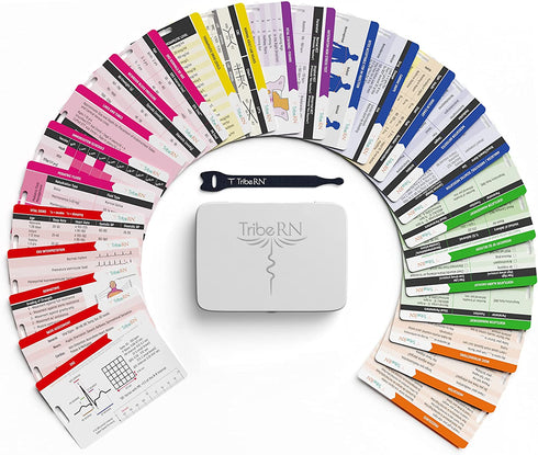 BadgeGuru by Tribe RN - 52 Cheat Sheets on 26 Nurse Badge Cards - Designed by Nurses, for Nurses - Essential for Nurses and Nursing Students - Bonus Access to Our Digital Resource Library - Vertical