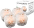 Mockins 2.5 lbs 4 Pack Natural White Himalayan Salt Tea Light Candles Holder | Great Room Decor