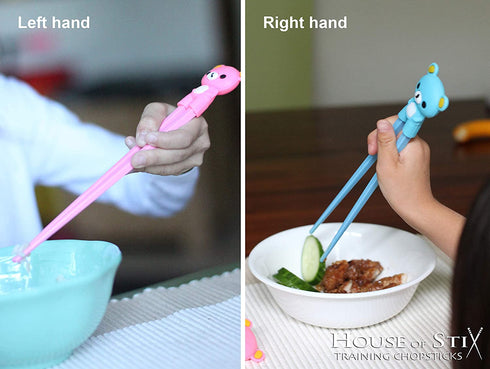 House of Stix Training chopsticks - 5 Pairs premium quality chopstick set for kids adults and beginners with attachable learning chopstick helper - right or left handed