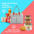 Lunch Bag for Women & Men, Large Insulated Lunch Box Cooler Tote Bags, Adult Reusable Lunch Boxes with Water Resistant for Work, School, Travel and Picnic (Grey)