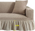 Stretch Sofa Cover with Skirt Country Style Slipcovers 1 Piece Couch Covers for Living Room