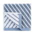 Amazon Basics Reversible Diagonal Stripe Jacquard Washcloths - 6-Pack, Clear Skies / True Blue