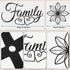 3 Pieces Family Metal Wall Sign Black Metal Family Word Wall Art Metal Family Wall Hanging Sign, 2 Pieces Black Metal Flower Wall Sculpture for Home Dining Room Kitchen Door Decorations Wall Decor