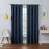 ECLIPSE Kendall Modern Blackout Thermal Rod Pocket Window Curtain for Bedroom or Living Room (1 Panel), 42" x 84", Denim