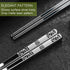 Metal Chopsticks Reusable 5 Pairs Stainless Steel Chopsticks Dishwasher Safe Square Lightweight Non-Slip Chop Sticks Gift Set (Silver)