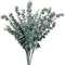 Artificial Plants Stems 34" Tall Faux Bouquet Eucalyptus Leaves Spray Greenery Plants in Dusty Green for Vase Floral Arrangement Wedding Party Decor 4 Branches