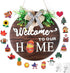 BIGEDDIE Easter Welcome Sign for Front Door, Interchangeable Welcome Sign, Wall Hanging Front Door Decor Welcome Home Sign for Housewarming Gifts Fall Christmas