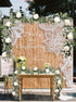 Hasken 6 Ft Artificial Eucalyptus Garland with Champagne Peony Flower Hanging Greenery Garland Fake Flower Garland for Home Wedding Backdrop Table Decor