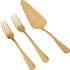 Lillian Rose Gold Wedding Cake Server Set, 7.25"