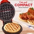 DASH DMW001RD Mini Maker for Individual Waffles, Hash Browns, Keto Chaffles with Easy to Clean, Non-Stick Surfaces, 4 Inch, Red