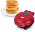 DASH DMW001RD Mini Maker for Individual Waffles, Hash Browns, Keto Chaffles with Easy to Clean, Non-Stick Surfaces, 4 Inch, Red