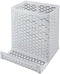 Artistic Urban Collection Punched Metal Pencil Cup with Cell Stand, White (ART20014WH)