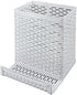 Artistic Urban Collection Punched Metal Pencil Cup with Cell Stand, White (ART20014WH)