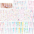 Konsait 1000+pcs Unicorn Nail Stickers Nail Decals Self Adhesive 3D Nail Art Stickers Nail Tips Decorations Manicure Decoration for Kids Little Girls Fingernails Toenails Nail Tips
