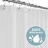 Zenna Home Herringbone Ultimate Waterproof Fabric Shower Curtain or Liner, 70" x 72" White