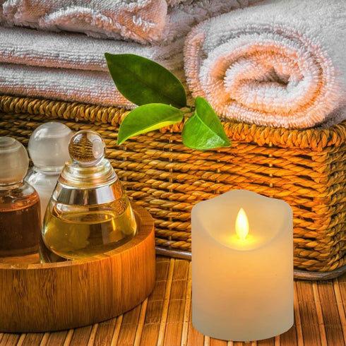Flickering Flameless Candles Waterproof Outdoor Candles Battery Operated Candles with Remote Cycling 24 Hours Timer?D: 3.25"x H: 4"5"6"?LED Candles Plastic Pack of 3 Large Pillar Candles