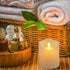 Flickering Flameless Candles Waterproof Outdoor Candles Battery Operated Candles with Remote Cycling 24 Hours Timer?D: 3.25"x H: 4"5"6"?LED Candles Plastic Pack of 3 Large Pillar Candles