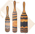 Mad Hungry Spurtle Pakkawood Set 3-Piece - Kitchen Spatula Spoon Tools for Cooking, Narrow Jar Scraper, Mixing Spoons, Icing Cake & Frosting Knife Spreader, Slim & Slotted Thin Paddle Pakka Spurtles