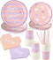 Valentines Day Plates and Napkins and Cups - Serves 16 - Valentine Decor Party Supplies Paper Straws Valentines Day Decor Valentine's Day Decorations