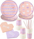 Valentines Day Plates and Napkins and Cups - Serves 16 - Valentine Decor Party Supplies Paper Straws Valentines Day Decor Valentine's Day Decorations