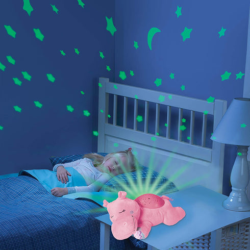 Summer® Slumber Buddies® Soother (Pink Hippo) Projector Night Light for Kids with Calming Songs and Sounds