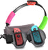 ECHZOVE Leg Strap for Nintendo Switch Sports,Accessories for Nintendo Switch Ring Fit Adventure, 2 Leg Straps for Switch Ring Fit Adventure and 2 Grips for Ring con and 1 Storage Bag for Ring Con