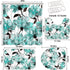 TAMOC 4 Pcs Watercolor Flower Shower Curtain Set with Non-Slip Rug, Toilet Lid Cover and Bath Mat, Blue Rose Shower Curtain with 12 Hooks, Waterproof Colorful Floral Bathroom Shower Curtain