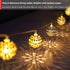 LED Globe String Lights, Plug in with Timer, 8 Funtions, 3V Low Voltage Transformer, Unique Pattern, 20 Golden Metal Globes, Warm White Moroccan Lights, Extendable