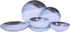 Melamine Plates and Bowls Set - 12pcs Dinnerware Sets for 4, Dinner Plates for Indoor and Outdoor Use, Break-resistant, Grey & White